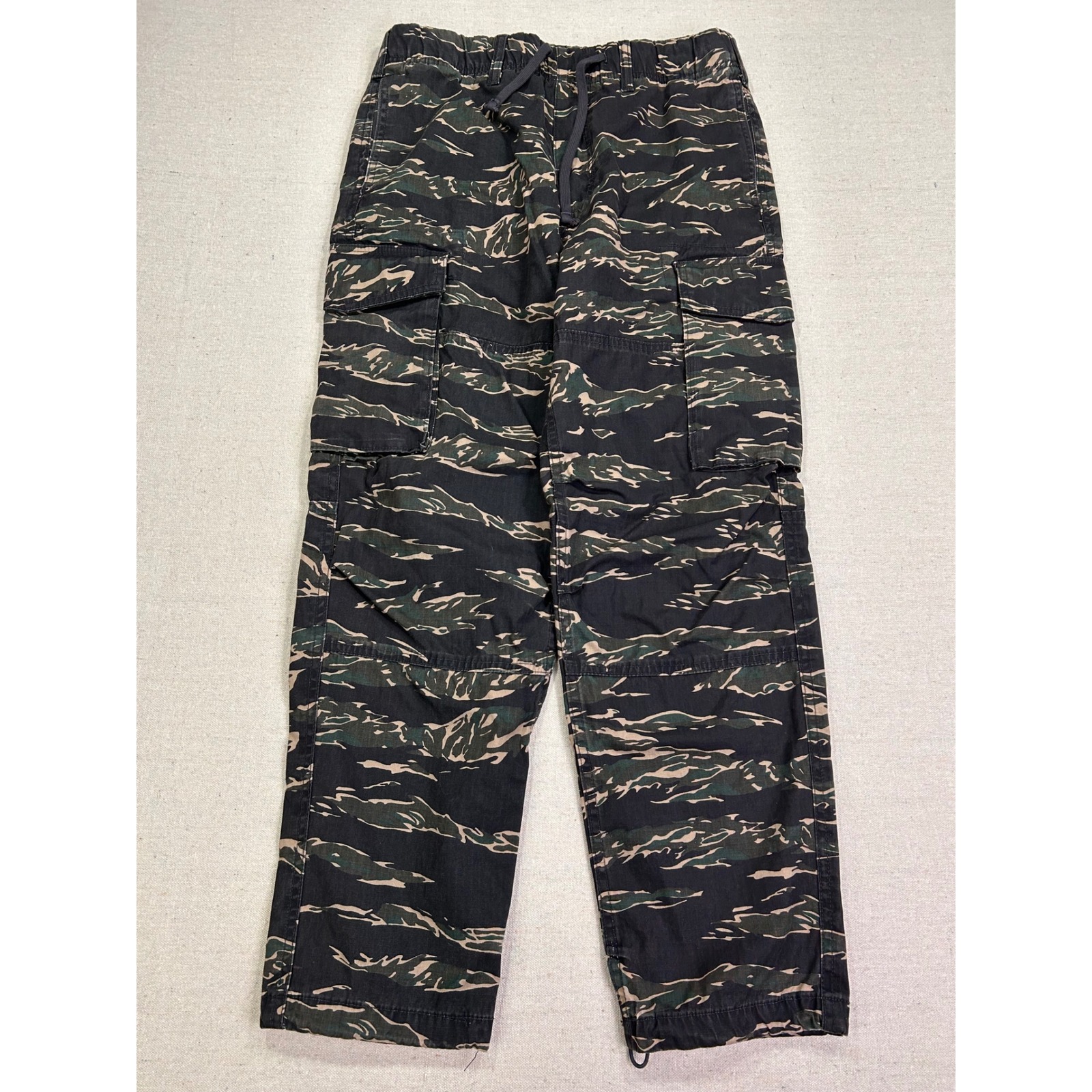 American Eagle Mens Small Tiger Stripe Camo Cargo Military Style Pants Ripstop